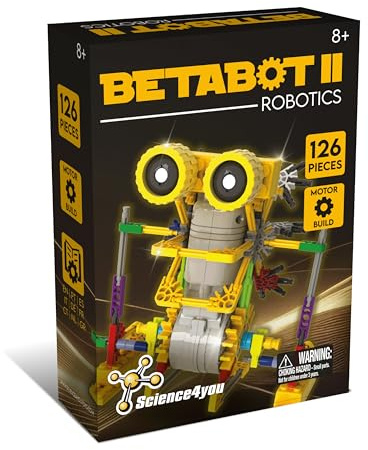 Science4you Betabot - Robot Building Kit for Kids, Build Your Own Walking Robot with this Construction Kit, Robotics Kit with 126 Pieces, Betabot New Version, Educational Toys for Kids 8 9 10 11+