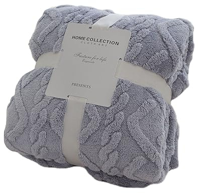 HUIEYE Coperta in Pile, Coperta in Velluto Taffetà,Morbida e Calda Coperta Neonato,In Velluto Corallo per Quattro Stagioni e Coperte da Letto, per Culla e Letto e Divano,70x100cm(Grigio Blu)