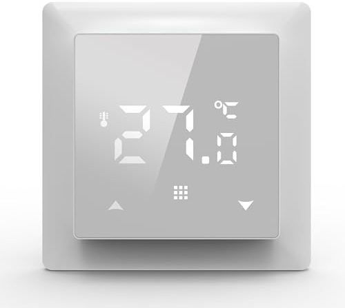 Termofol TF-H6 Thermostat Connecté pour Chauffage par Le Sol - Électrique, Programmable, Filaire - Feuille Chauffante - Blanc