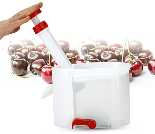 Gavigain Snocciolatore per ciliegie e olive, per rimuovere la frutta e la marmellata di ciliegie, con design a serratura per preparare piatti di ciliegie più freschi