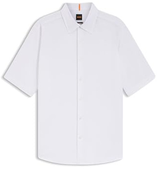 BOSS CAMICIA MANICHE CORTE UOMO BIANCO
