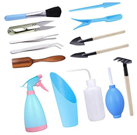 Parliky Kit De Plantation Miniatures pour Outils De Jardinage Transplantation De Bonsaïs Petite Pelle Râteau Arrosage Et Culture