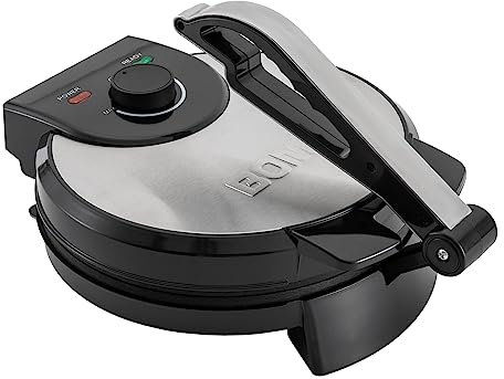 CLEADONG Tortilla Press Cast Iron, 1200W Electric Press Machine, for Making Omelets, Empanadas, Ham, Flatbreads, Pizza