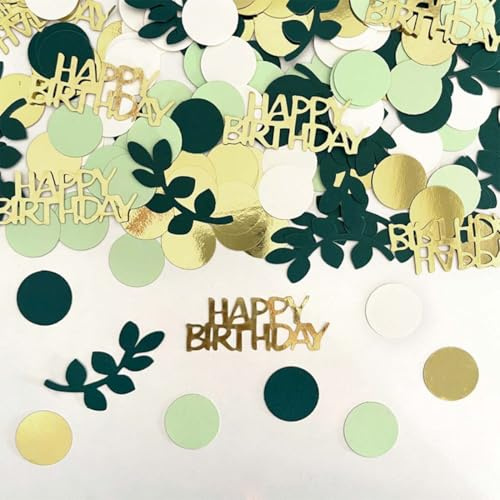 BIKPRST Decorazioni Compleanno Verde,Decorazioni Regalo Di Compleanno Donna Per La Decorazione Della Tavola Festa Anniversario Buon Compleanno