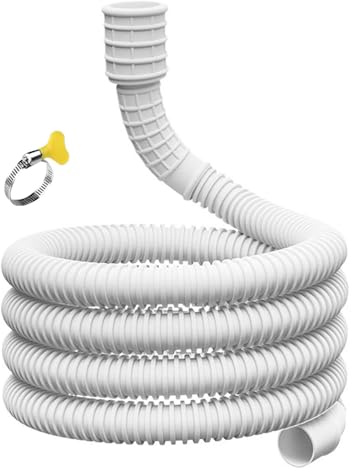 Dehumidifier Drain Hose - Flexible Drainage Hose with Cutting Rubber Adapter | Replacement Drain Hose for Dehumidifiers, Washing Machines, Garden Water Connections and Household Appliances