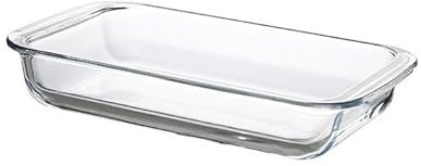 ZXFIYTBH Teglia da Forno Teglia in Vetro Forno Microonde Utensili Speciali for Uso Domestico Succo di Pesca Piastra for Frutti di Mare Piastra for Vapore Piastra Rettangolare Prodotti da Forno(2L)