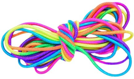 KOMBIUDA Chinese Jump Rope Bunte Elastische Sprungseil Für Interaktive Outdoor-Spiele Fördert Fitness Und Koordination Für Partys Langlebiges Material