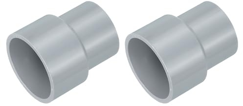 sourcing map 2 raccordi riduttori per tubi in UPVC, 32 x 25 mm, connettori adattatori per tubi dritti in PVC, per condutture idriche domestiche, grigio
