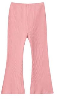Leggings acampanados para niñas, pantalones de yoga elásticos con corte de bota, rosa, 4-5 años