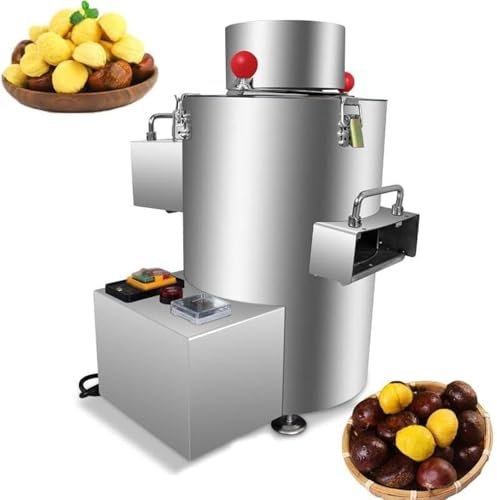 YLANMEI Máquina eléctrica Comercial para Romper castañas, máquina automática para descascarar y Abrir castañas, máquina para entallar castañas de 40 kg/h, Adecuada para Muchos,220V