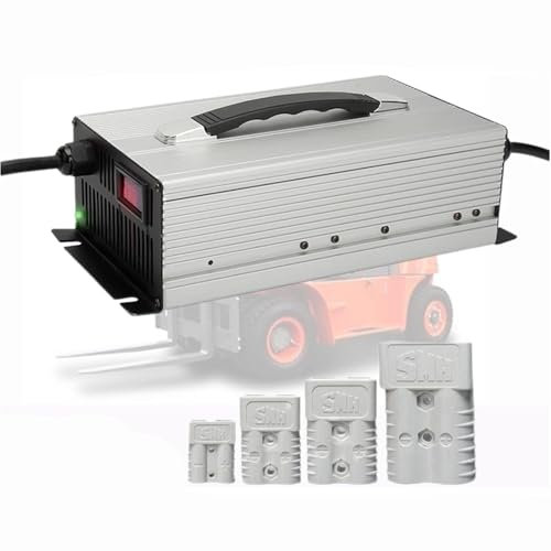 WLEJSL Chargeur Batterie Plomb Acide 36 V 30 A/40 A, Chargeur Intelligent pour Chariot Élévateur Électrique avec Écran LCD et Prise Anderson 50 A/120 A/175 A/350 A pour Gerbeur,36v 30a,175A