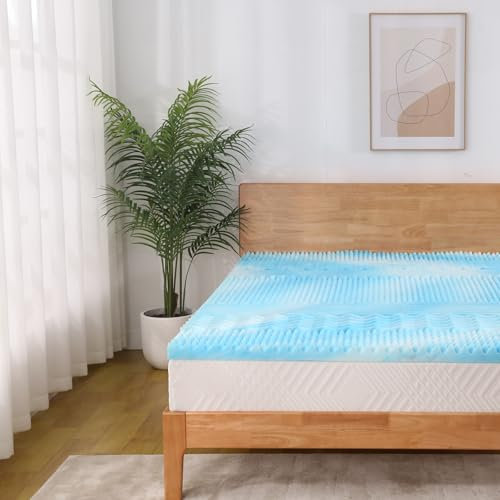 EGO HOME Topper de 140 x 190 cm, 5 cm de Altura, 7 Zonas, de Espuma, Certificado CertiPUR UE, cubrecolchón de 140 x 190 cm, sin Funda para Cama con somier, colchones y sofá Cama