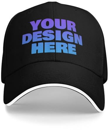 AMZLRR Baseballkappe personalisiertes Cap selbst gestalten mit Foto/Logo/Text gestalten | Verstellbare Cap für Männer & Frauen