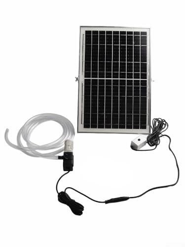 Oniissy Solar Powered Water Pump 12V Submersible Fountain Pump,With Filter System For Fish Tank Pond Garden Aquarium Outdoor Water Circulation 240L/H(10W-with switch)