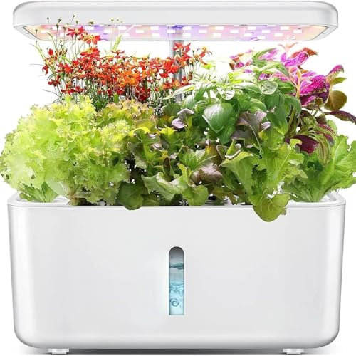 Hydrokultur-Kräutergarten-System für den Innenbereich, mit LED-Wachstumslicht und automatischem Timer, 8 Pods Microgreens Anzuchtset für die Küche