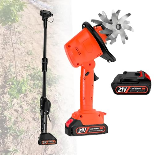 Rotavateur électrique de jardin avec batterie au lithium, design compact pour labourer facilement le sol, idéal pour les fermes, les cours et les pelouses
