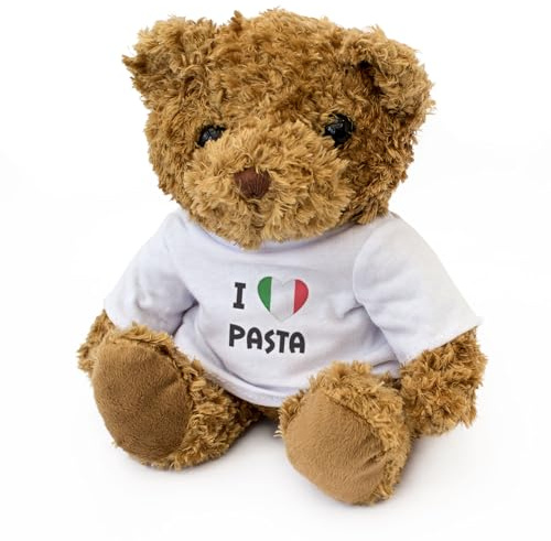 Big Red Egg I LOVE PASTA (ITALY FLAG) - Teddy Bear - Cute Cuddly - Italian Gift Present
