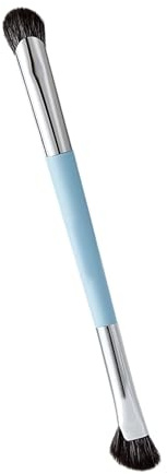 Pennello per occhi a doppia estremità per contouring e sfumatura con morbida fibra sintetica per cipria, ombretto, eyeliner, trucco sintetico