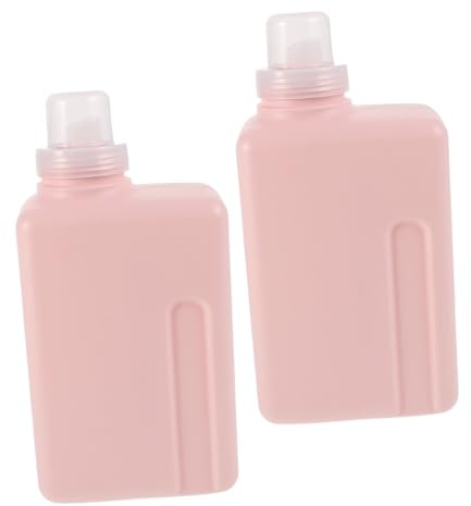 Homoyoyo Quadratische Wiederbefüllbare Flüssigwaschmittelspender und Platzsparendem Design mit Großem Fassungsvermögen 2 Stück 1000ml aus Hdpe Zufällige Farbe für Badezimmer und Reisen