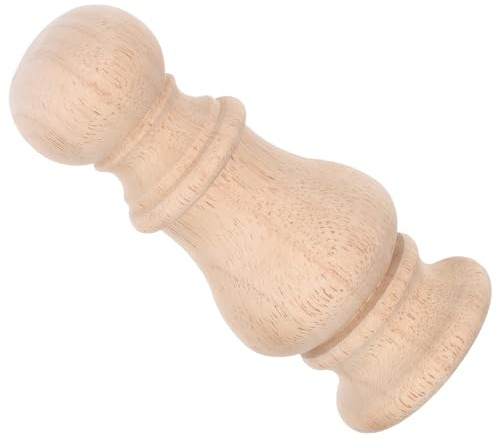Lurrose Balustre en Bois Massif Non Peint 7 X 165 CM – Embouts Décoratifs Sculptés pour Poteaux D’Escalier Chapeaux de Poteau de Lit et Ornements de Clôture – Décoration Intérieure et