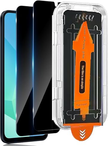 Spdymo für Samsung Galaxy A17/ A16 5G Sichtschutzfolie, [2 Stück] Anti Spy Schutzfolie für Samsung A16 Privacy Displayschutzfolie 9H Gehärtetes Glas Blickschutzfolie, Einfache Installation