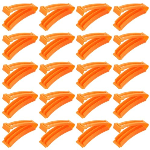 DEARMAMY Kit de 20 Bigoudis Creux pour Racines Pinces de Volume Orange 10 Pièces/boîte, Bigoudis Permanents pour Cheveux Courts, Coiffure Professionnelle et Maison, Outil de Coiffage