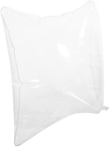 NUSITOU Transparent Uppblåsbar Ergonomisk Bärbar Soffkudde för Nackstöd och Uppblåsbar Luftkudde för och Utomhusbruk Praktisk Packningsfyllnad