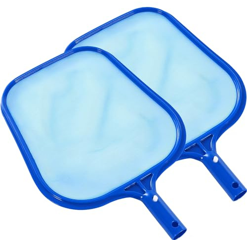 2 Pack Pool Keshcer Netz,Teich Blatt Netze Feinmaschig Rake Netz für die Reinigung der Oberfläche von Schwimmbad, Whirlpools, oberirdische schnelle Reinigung von Schutt und Laub