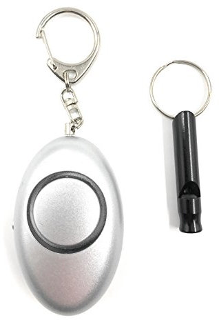 ocona Taschenalarm Ei, Silber + Pfeife, schwarz (Silber)