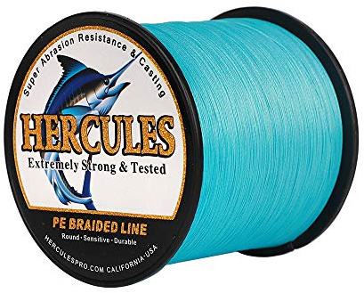 HERCULES Super Cast 100m - 2000m Yards Geflochtene Angelschnur 10lb - 300lb Test für Salzwasser Süßwasser PE Geflecht Fischdraht Superline 8 Stränge
