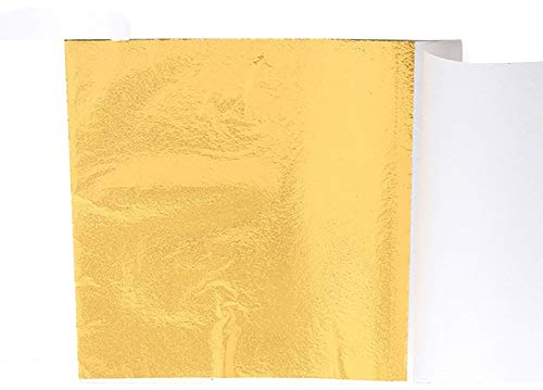 tooloflife 400 hojas de imitación de oro hoja para manualidades, decoración, proyectos de arte