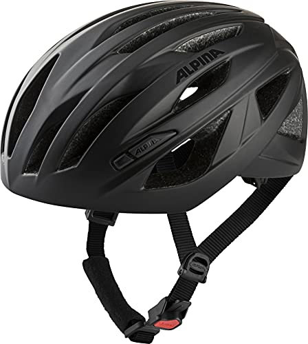 Alpina Path - Sicherer, Leichter & Optimal Belüfteter Fahrradhelm Mit Fliegennetz Für Erwachsene, Black matt, 55-59 cm