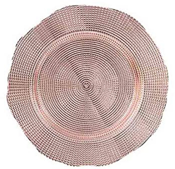 3 x sottopiatto pvc riutilizzabile 33 cm Vassoio Natalizio Tondo varie misure e modelli ideale come regalo o come arredo casa natalizio (rosa puntini)