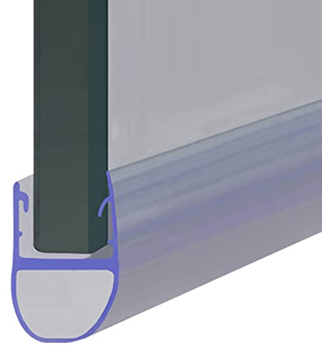 Shower Seal for Screens, Doors or Panels | Fits 8, 9 or 10mm Glass | Round Bubble Shape Seals Gaps of Up to 12mm | 80cm, 90cm, 140cm, 200cm or 250cm Long | Clear or Black | SEAL158 (90cm, Clear)