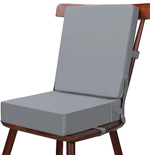 Sitzerhöhung Stühle Kind für Den Tisch - Kleinkind 2 Sitzerhöhung mit unterschiedlicher Höhe zum Essen, PU Wasserdicht Leicht zu reinigen mit rutschfester Unterseite verstellbaren Sicherheitsgurten