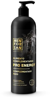 MENFORSAN PRO ENERGY mangime complementare per cavalli, 1L | Energia e vitalità | Vegano, 100% naturale | PREMIUM HORSE CARE