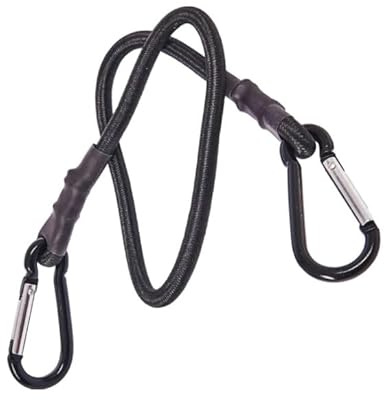 Bungee Cords with Carabiner Hooks 36 Inch - Black Bungee Cords Outdoor - Strong Elastic Bungee Straps for Outdoor Tent, Tarps, Camping, Cargo, Luggage, Bike Rack
