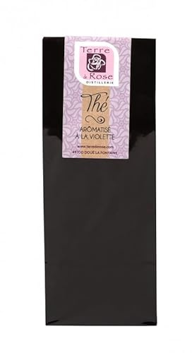 TERRE DE ROSE - Thé violette 100g - produits artisanaux français - made in France - effet et goût garantis - produits à base de violette-bonbonsartisanaux