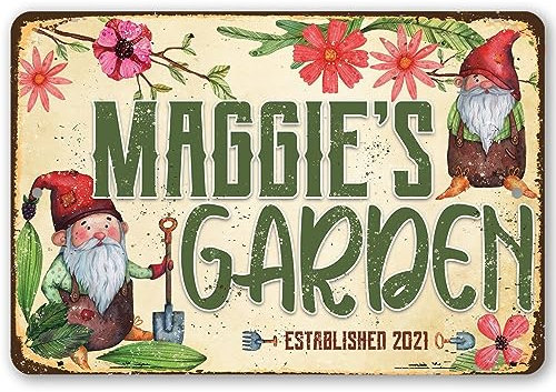 Personalisiert - Gartenschild blechschilder retro mit sprüchen vintage home deko 12x8 inch/30x20cm
