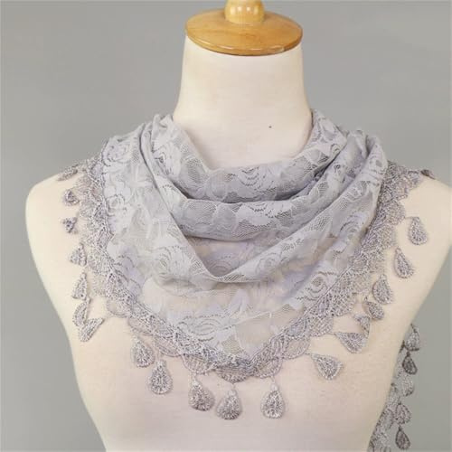 LVUNZJCA Dreiecks Stirnbänder Dreiecksschal aus Spitze, ausgehöhlter Dreiecksschal for Damen für Frauen Mädchen(4)