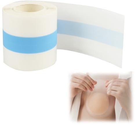 Riybyds 5 Mètres,Bande Adhésive Invisible pour Soutien-Gorge, Tape de Raffermissement de la Poitrine, Confortable et Respirant, Adapté aux Bonnets A-E, pour Robes Dos Nu et Décolletés Profonds