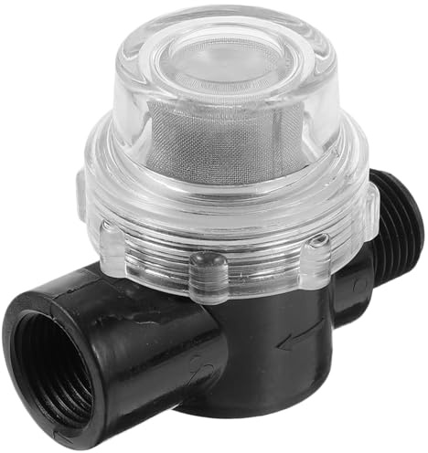 HAMPPLIES Inner Thread Inline Mesh Strainer Water Pump Filter for Garden Hose Transparent in Line Sediment Filter for Cleaning Machines and Household Water Purification Easy Installation