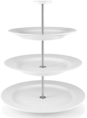 Eva-Trio | Etagere Legio Nova | Dreistöckige Etagere, bestehend aus DREI Legio Nova-Tellern | White Transparent | 19 | 22 | 25 cm
