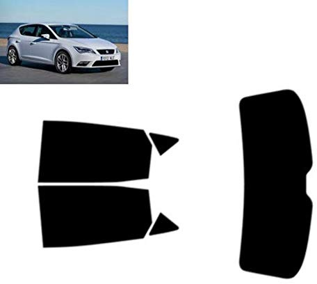 Passgenaue Tönungsfolie für-Seat Leon 5-Türen 2012-2020 Heck/Seitenscheiben (20% Schwarz)