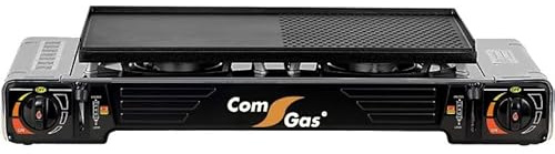 Comgas S.A BDZ-2X155 - Cocina Compacta 2 Fuegos y Plancha, 630 x 278 x 93 mm