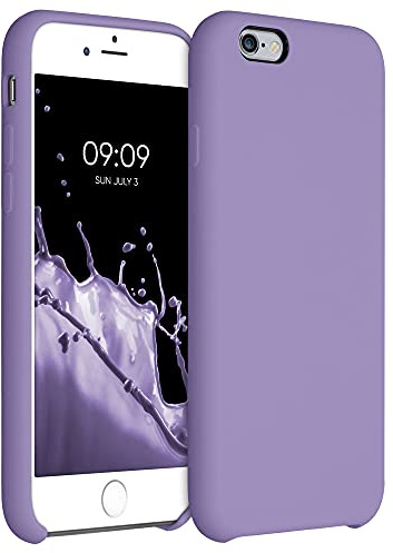 kwmobile Handyhülle für Apple iPhone 6 / 6S Hülle - Case Silikon - Kabelloses Laden - Schutzhülle Cover in Veilchen Lila