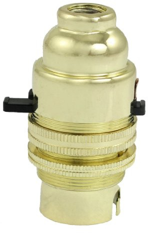 Ruilogod B22 AC 220V 2A Round Bulb Socket Brass Light Lamp Holder (id: bb3 e30 574 216 7de