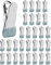 QWORK® 30 Pezzi Mollette Bucato Antisegno, Mollette in Acciaio Inox per Calze, Scarpe, Asciugamani, Sigillatura Alimentare, Foto (Grigie)