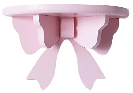 Mensola da parete con fiocco carino, 4 colori, sala espositiva giocattolo, scaffale cosmetico, mensole da ragazza, decorazione decorativa, cornice, stoccaggio
