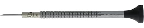 Horotec MSA01.020 urmakarskruvmejsel av aluminium, ergonomiskt huvud av POM och utbytbar borr av rostfritt stål, 1,40 mm